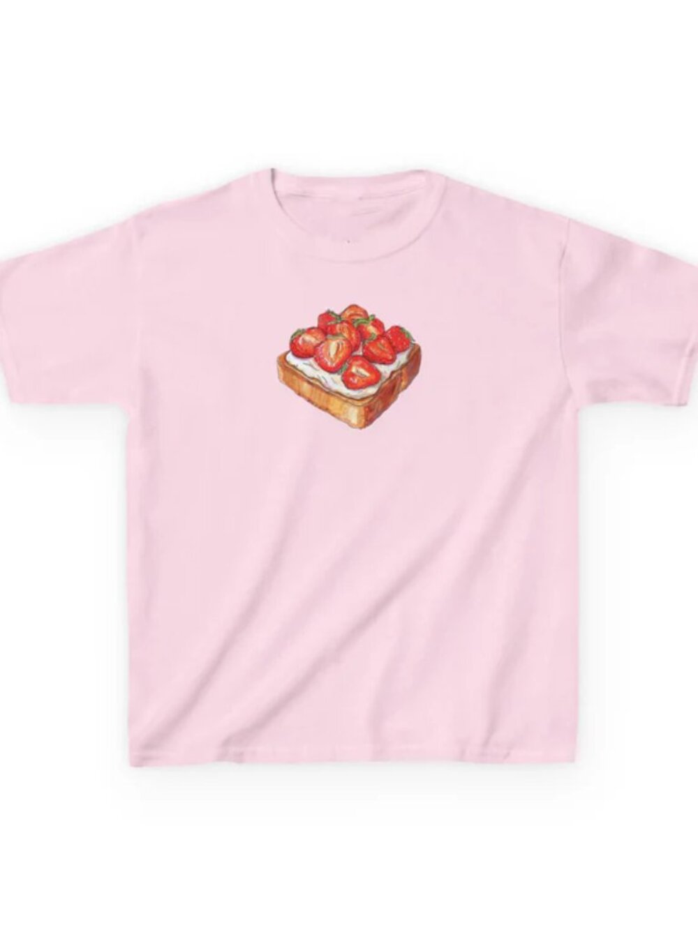 Strawberry Tart Baby Tee 🍓🥧✨ | Sweet Dessert Aesthetic Crop Top